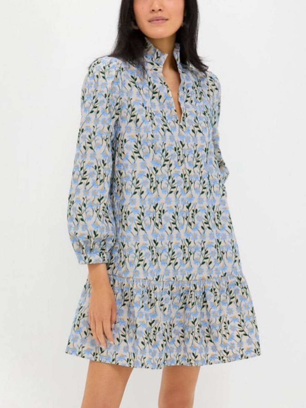 Tuckernuck Palmerston Blue Floral Embroidered Dress Size 2XL
